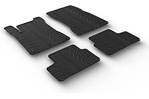 GLEDRING gled Ring, Classe A W177 Tappetini in gomma 5/2018 0508 (T Profilo 4 teilig + montaggio di clip), Nero