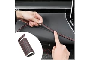 Adunsiaoto Automobile Interior Trim Strip Leather Decorative line, Flexible Automobile Interior Trim DIY Decorative Strip, Car Interior Moulding Trim Decor Strip Line, Car Accessories(Red)