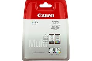 Canon 8287B005 - PG-545 / CL-546 Multipack - Lot de 2 - Noir - Couleur (cyan, magenta, jaune) - Original - Cartouche d'encre - pour PIXMA iP2850, MG2450, MG2550, MG2950 (1)