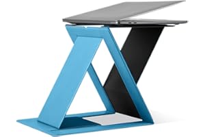 MOFT 2D Support pour Ordinateur Portable Pliable avec Hauteur réglable Portable pour MacBook/MacBook Air/MacBook Pro/Notebooks - Dispersion Thermique Support en Silicone - Gris+Blue
