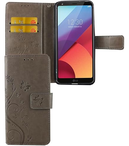 Handyhülle Für LG G6 – Klapphülle Mit Reißverschluss, 6 Kartenfächern, Ständer Und Inkl. Schutzfolie & Kette