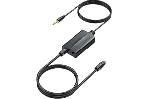 AUTOUTLET AD omvandlare, analog till digital ljudomvandlare, analog digital omvandlare, 3,5 mm AUX till SPDIF Toslink-omvandl