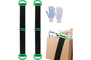 GMMG Sangle Demenagement, 2 Pièces Sangle de Levage, Réglable Sangle de Portage Déménagement avec Gants pour Boîtes, Meubles, Sacs de Sable, Matelas