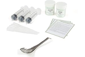 Kit special ingredients per sferificazione e sferificazione inversa con cucchiaio in acciaio, kit cucina molecolare (etichette e libretto di ricette in italiano e video su youtube)