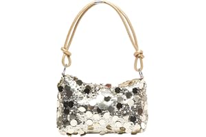 Uwiyo Damen Clutch Glitzer Pailletten, Damen Glitzer Tasche Schultertasche Elegante Abendtasche mit Reißverschluss Handtasche für Prom Hochzeit Party Bankett