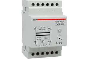 VEMER VN321600 TMD 30/24 ringklocka transformator för toppskenor, transformator med primär spänning 230 V, sekundär spänning 12–24 V och effekt 30 VA