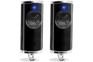 WOWFAST 2 Stück 868,3 MHz Garagenöffner Handsender, Hörmann Garagentoröffner Fernbedienung 4 Kanäle Kompatibel mit hse4-868-bs, hse2-868-bs, HS1-868-BS, HSS4-868-BS, HSP4-868-BS(Schwarz)