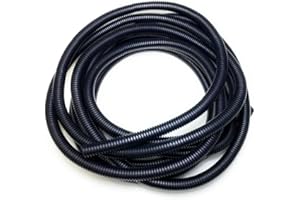 ON1SHELF Black Conduit Split Plastic Flexible Cable Tidy Solution Tube Trunking 6.2mm - 10m