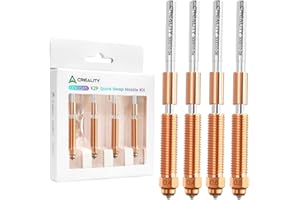 Creality K2 Plus/Creality Hi Combo Nozzles Kit, Buse d'imprimante 3D Quick-Swap originale de la Licorne avec gorge en alliage de titane, alliage de cuivre et acier trempé pour （0.4 0.6 0.8mm 4PCS）