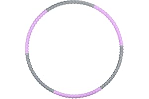 Relaxdays Hula Hoop Fitness, Ø 95 cm, Cerchio Adulti, Attrezzi per Perdere Peso, Ginnastica, Allenamento, Lilla Grigio, Gommapiuma