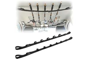 ZHYUAN 2 pièces Rangement de cannes à pêche,5 trous, support de canne à pêche réglable, support universel, convient pour voitures, camionnettes, camions