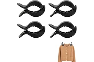 LOKXMVE Lot de 4 pinces pour poussette - Clips pour fixation de jouets, porte-bébé - Fixation de couvertures et vêtements - Accessoires de poussette pour poussettes, chaises longues