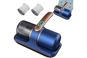 WEYSHHT Household High-Frequency Strong Mite Removal Instrument, Aspirateur D'acariens, Haute Fréquence Double Battement Acariens sans Fil, avec lumière UV-C, pour Matelas, Canapés, Textiles, Lit