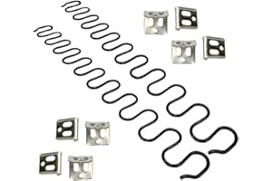 Carkio resortes de repuesto para sof¨¢, 2 resortes de 20 pulgadas con 8 clips en forma de S, kit de reparaci¨®n de resortes para sof¨¢ de