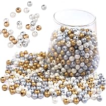 200 Perline In Legno Naturale Da 8mm | Sfere Rotonde Lisce Per Gioielli Fai Da Te, Bracciali, Collane | Ideali Per Decorazioni E Hobby Creativo (Bianco)