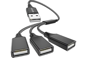 MOGOOD USB Splitter 1 zu 3 USB 2.0 Splitter Ladekabel Netzkabel Verl ngerung Hub Adapter für MacBook/Laptop/LED etc
