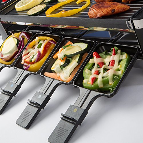 Ultratec Raclette RG1200, Duo 4 Gelenkgrill, Raclette-Grill für bis zu 8 Personen, 1200 W - 6