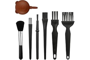 ZHENLE Nylon Antistatische Bürsten, 7 Stück Antistatische Bürsten Reinigungspinsel für Reinigung PC, Tastatur, Leitfähigen Boden, Leiterplatte, Motherboards, Mehrzweck Nylon Pinsel, Reinigung Pinsel Set