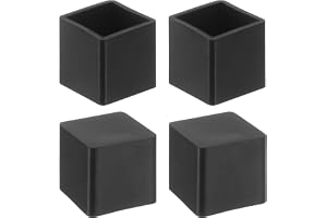 QUARKZMAN 4 stycken 20x20mm Rektangulära stolsbenkåpor, möbelfot-ändkåpor, golvskydd för bord, stol, maskinfötter