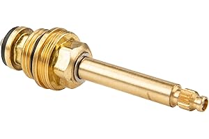 tecuro Ventiloberteil für Unterputz-Absperrventile 1/2 Zoll mit Innengewinde M 4 und Zahnkranz, Messing blank