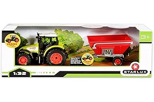 STARLUX – Coffret de Jouet Tracteur Claas Celtis 446 avec sa remorque à Grains – Existe en 4 Versions différentes – Jouet Enfant 3 Ans et Plus - 802038