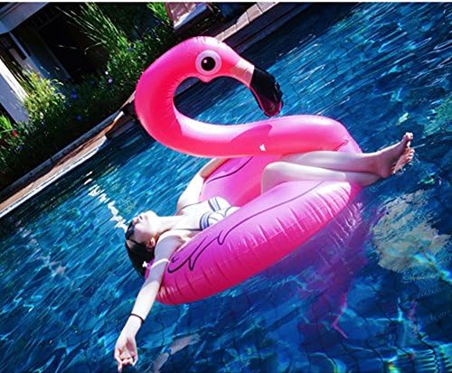 Inflatable Flamingo Swim Ring Pool Float Outdoor Lounger and Cute Toy for the Swimming Pool or Beach for both Adults and Kids