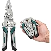 Daccfy All in 1 Multifunction Stainless Steel Wire Stripper/Wire Crimping Tool, Wire Cutter, Wire Crimper, Cable Stripper, Wi