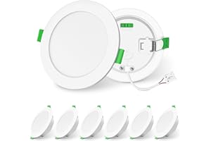 ALUSSO LIGHTING Faretti LED da Incasso per Cartongesso Dimmerabile 8W 850lm Alta luminosità, Ultra Sottili Faretti LED Soffitto 220V Bianco Caldo/Neutro/Freddo IP44 Faretto Interno Bagno, Set di 6