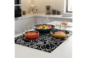 NU-IDEAS Induction Hob Protector Mat Silicone 59 x 52, Heat Proof Anti-Slip Hob Covers for Induction Hob Protector, Durable and Reliable Kitchen Accessory