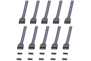 S SIENOC RGB Led Verbinder 10 x 4 Pin RGB Schnellverbinder Verbinder Anschlusskabel für 4-Pin 5050 RGB LED Strip Streife