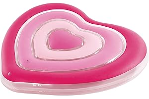 Intex Colchoneta Hinchable Gigante, 135x25x155 cm, Diseño corazón, con 2 cámaras de Aire, Incluye Parche reparación, Colchonetas de Piscina, Hinchables Playa, Juguete Agua, Flotador (58727)