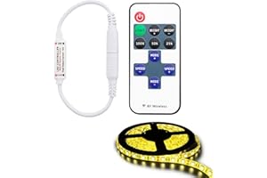 Comioke Mando a Distancia LED, Mini Controlador LED, Dimmer 12V, Controller Dimmer 12V, Mini Controlador Lámparas y Lámparas RGB, Para Tiras RGB Fácil de Usar, Conveniente y Rápido