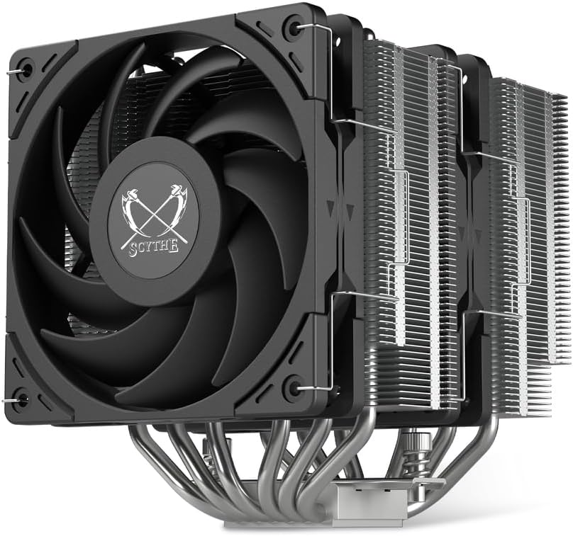 Scythe Magoroku Dual Tower Dual fan CPU Hava Soğutucu, Intel LGA1700, LGA1151, AMD AM5, AM4 Desteği, 120mm, SCMR-1000