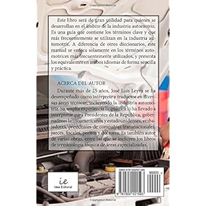 Diccionario Especializado de Términos Técnicos: Terminología Automotriz Inglés-Español-Inglés