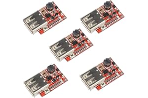 HiLetgo 5pcs DC-DC USB Buck Step Down Module 6-24V 12V/24V to 5V 3A USB Charger Module for Arduino