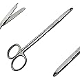 Suture Stitch Scissors 4.5" with Crescent Delicate Hook- Perfect for Suture Removal, First Aid, EMS Training and More, Premium Quality Instrument- Stainless Steel