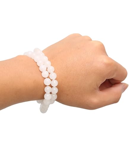 Perlin – Natur-Jade-Perlen, 4 Mm, Rund, Opak Weiß – 1 Strang Zum Basteln Von Schmuck & Deko