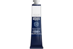 Lefranc Bourgeois 301855 Pittura a olio pregiata di ottima qualità, resistente alla luce e di consistenza uniforme, tubo da 200 ml, ideale per telai, tele, tavole da pittura - Bianco Titanio