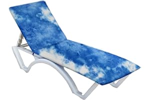 QINGZY Schonbezug für Gartenliege, Strandliegen Bezug Mikrofaser, Schnelltrocknend Liegestuhlbezug, Praktisches Strandtuch für Schwimmbäder, Strände, Garten (75x210cm) (A)