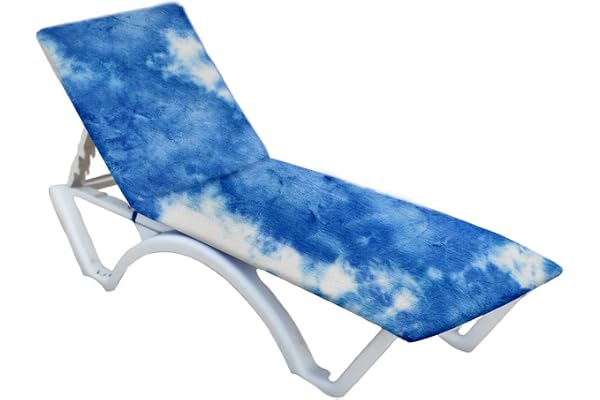 QINGZY Strandstolskydd handduk, mikrofiber snabbtorkande solstol handduk, bärbart mjukt stolskydd för sommarsemester simning pool trädgård och strand (75 x 210 cm) (A)