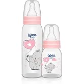 Wee Baby Klasik PP Biberon Seti 125 ml + 250 ml Pembe 0-6 Ay