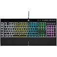 Corsair K55 RGB PRO - Tastiera da gioco a membrana cablata (retroilluminazione RGB dinamica, 6 tasti macro con integrazione s