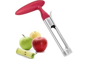 LUXIREMI Vide-pomme pour poires, pommes, poires - Durable et portable - En acier inoxydable - Pour cuisine et lave-vaisselle - Rouge