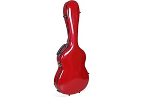 Crossrock Deluxe CRF2020CRD Gitarrenkoffer für Klassikgitarre, 4/4 volle Größe, Rot