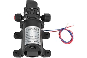 FICTORY Pompa Autoadescante Una Membrana, Pompa ad acqua ad alta pressione, DC 12V 0.9Mpa 6L/Min 70W Pompa autoadescante a membrana ad alta pressione per acqua per Roulotte Giardino