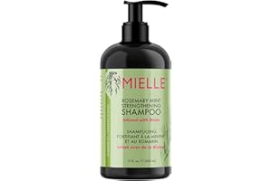 MIELLE ORGANICS Mielle Rosemary Mint Hair Strengthening Biotin Shampoo - Moisturising Hair Shampoo for Women and Men to Gently Cleanse, Repair & Protect Strands, 355 ml (Pack of 1)