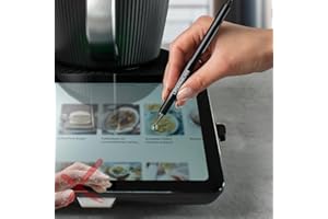 ‎LECKERHELFER Leckerhelfer® TouchPRO + Touch Stift Halterung – passend für den Thermomix, Touch Pro Bildschirm Organizer, einfache Bedienung vom TM7, TM6, TM5 Display. Stylus Pen und Soft Touch