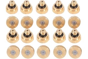 SHANRYA Famus 20pcs Boquillas De NebulizacióN De LatóN, LatóN NebulizacióN Boquillas para Sistema De Enfriamiento (0,4 Mm) 10/24 UNC Garden Tool