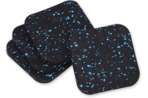 SCSpecial Mata na bieżnię 4 sztuki sprzętu do ćwiczeń maty amortyzujące gumowe podkładki na bieżnię do dywanów lub ochrony podłogi