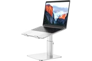 BESIGN LSX6N Support Ordinateur Portable, Support Ergonomique pour Laptop, Support Aluminium pour Ordinateur Portable Compatible avec 10 à 15.6 Pouces, Argent